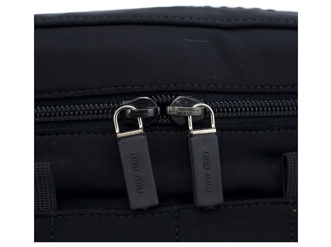 Miu Miu Borsa a tracolla tattica in neoprene nero - vista 6