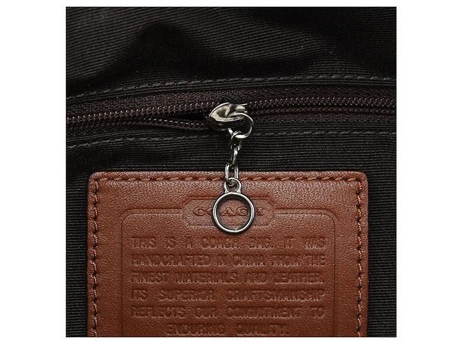 Coach Borsa Tote Soho in Tela Signature Beige e Marrone - vista 12