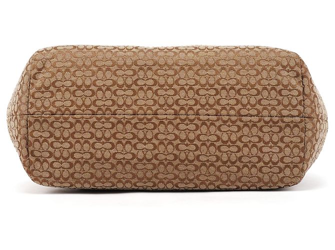 Coach Borsa Tote Soho in Tela Signature Beige e Marrone - vista 4
