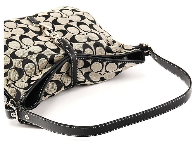 Coach 6845 Borsa a Tracolla Hobo Signature Grey Black - vista 10