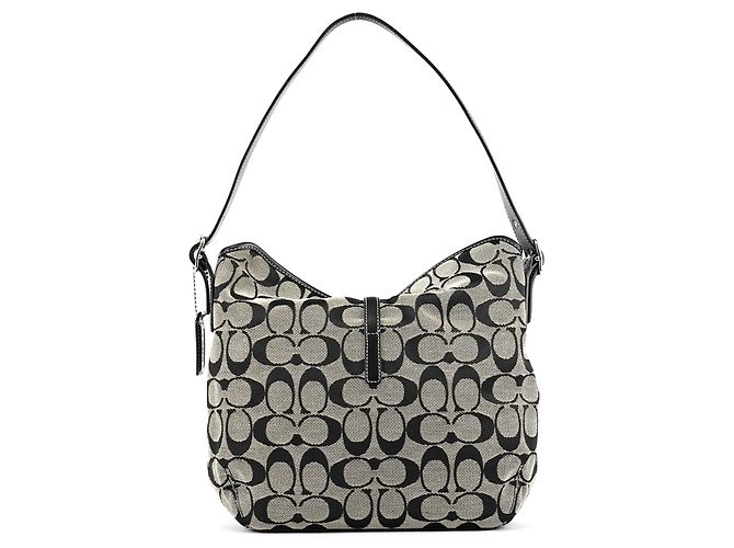 Coach 6845 Borsa a Tracolla Hobo Signature Grey Black - vista 3