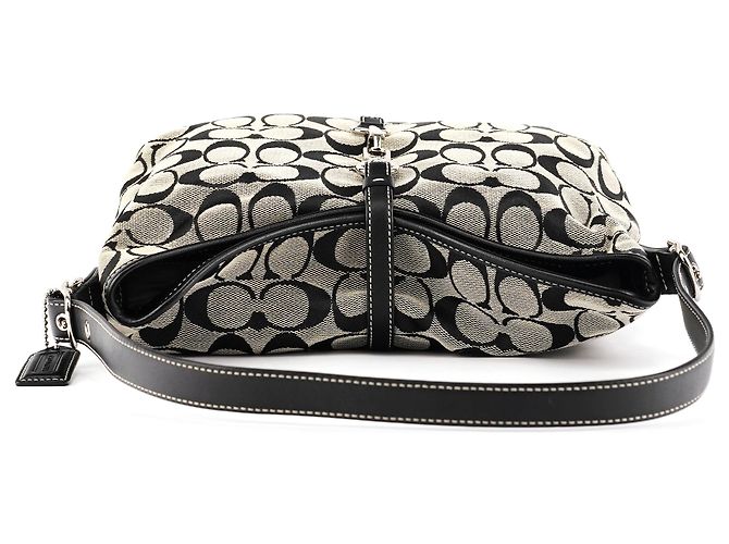 Coach 6845 Borsa a Tracolla Hobo Signature Grey Black - vista 4