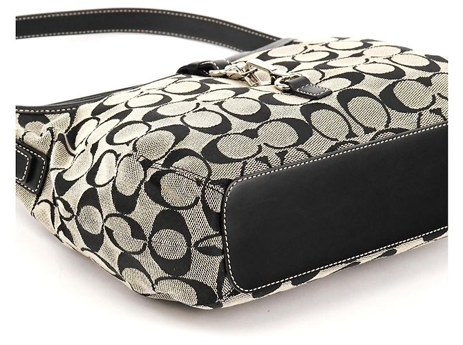 Coach 6845 Borsa a Tracolla Hobo Signature Grey Black - vista 8
