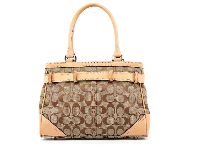Coach Borsa Tote Hamptons Signature Beige Tan F08K06 - vista 3