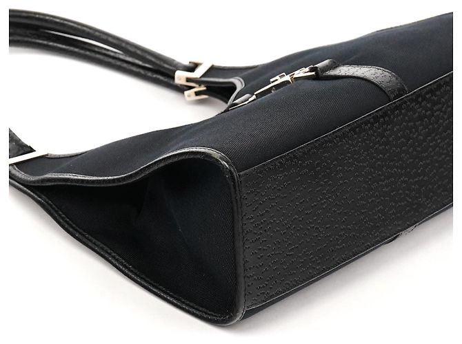 Gucci 002 1067 Borsa a spalla Jackie in tela nera - vista 7