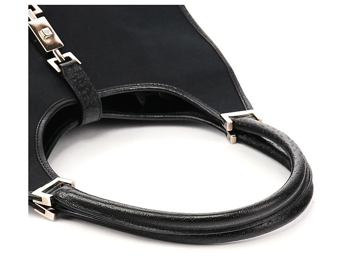 Gucci 002 1067 Borsa a spalla Jackie in tela nera - vista 9