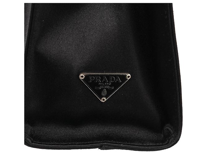 Prada Borsa tote in raso Raso nera - vista 5