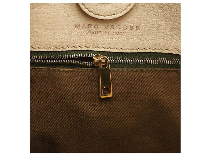Marc Jacobs  mala Tote de couro acolchoado marfim - vista 12