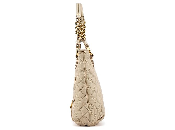 Marc Jacobs  mala Tote de couro acolchoado marfim - vista 2