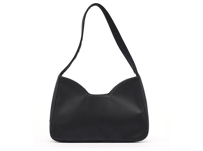 Prada Borsa a tracolla Hobo in raso nero 1998 - vista 2