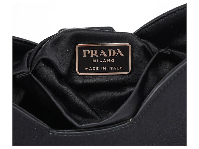 Prada Borsa a tracolla Hobo in raso nero 1998 - vista 9