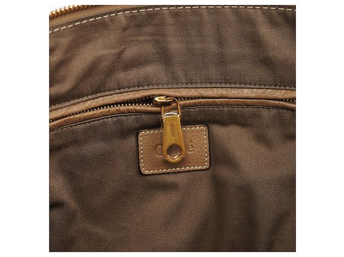 Chloé Borsa a tracolla Marcie grande in pelle marrone chiaro - vista 18
