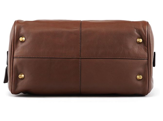 Chloé Borsa Tote in pelle marrone con manico a nodo - vista 5
