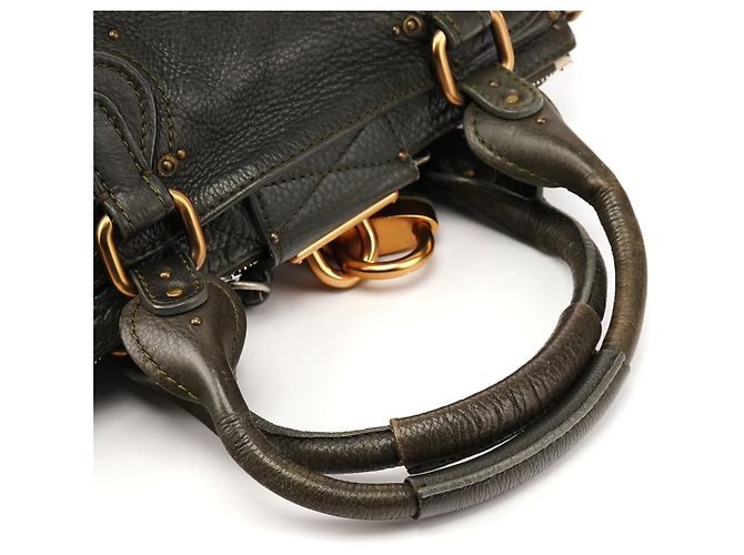 Chloé Borsa a tracolla Paddington in pelle verde scuro - vista 11