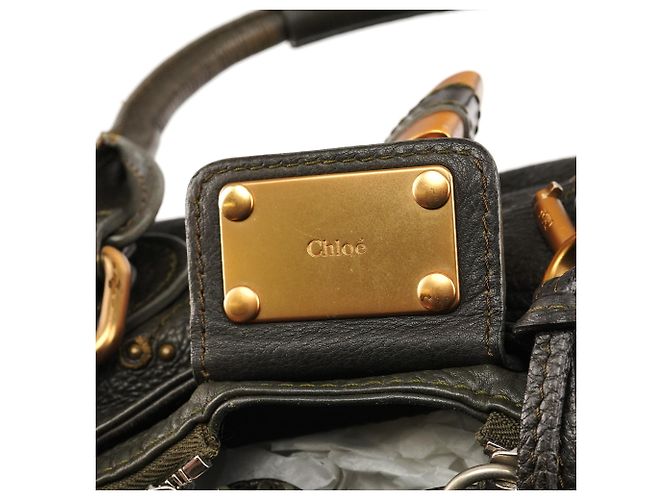 Chloé Borsa a tracolla Paddington in pelle verde scuro - vista 14