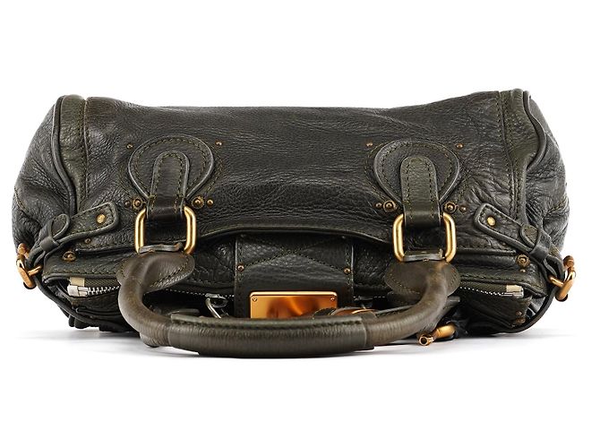 Chloé Borsa a tracolla Paddington in pelle verde scuro - vista 4