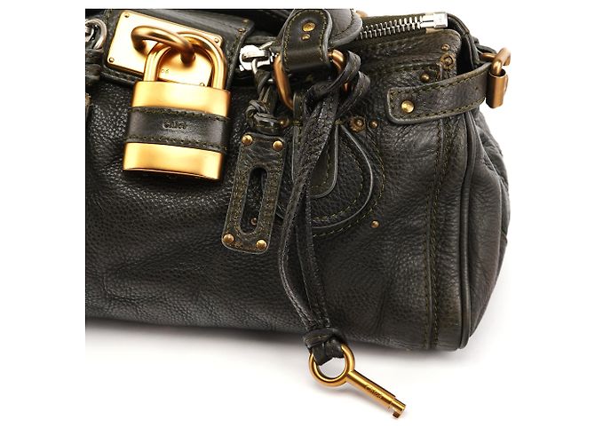 Chloé Borsa a tracolla Paddington in pelle verde scuro - vista 6