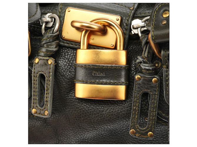 Chloé Borsa a tracolla Paddington in pelle verde scuro - vista 7