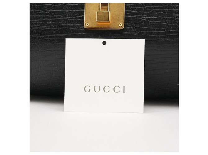 Gucci 114993 Borsa a spalla Bamboo Bullet in pelle nera - vista 12