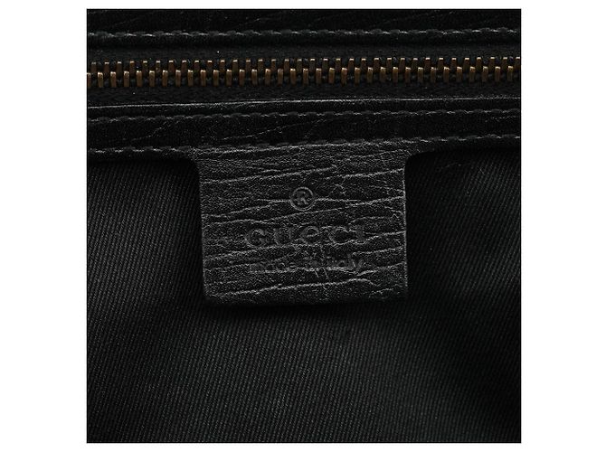 Gucci 114993 Borsa a spalla Bamboo Bullet in pelle nera - vista 13