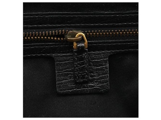 Gucci 114993 Borsa a spalla Bamboo Bullet in pelle nera - vista 14