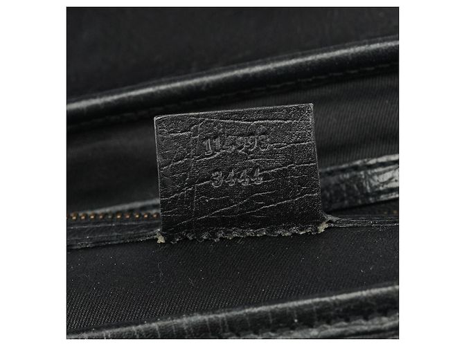 Gucci 114993 Borsa a spalla Bamboo Bullet in pelle nera - vista 15