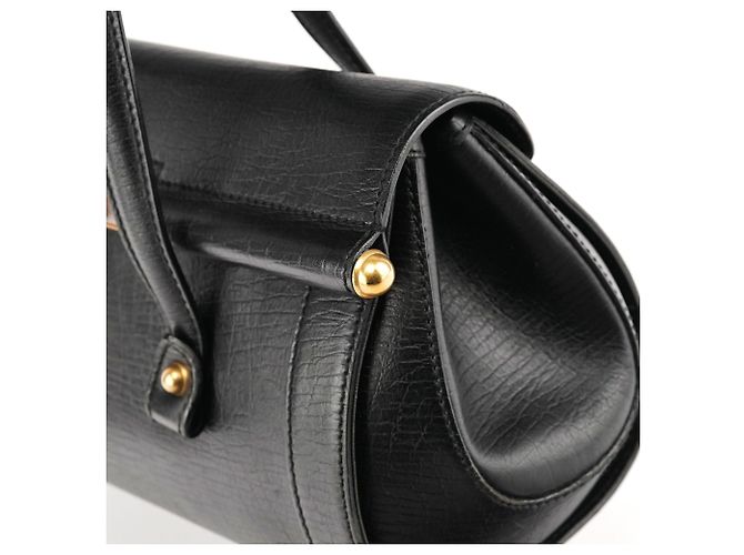 Gucci 114993 Borsa a spalla Bamboo Bullet in pelle nera - vista 7