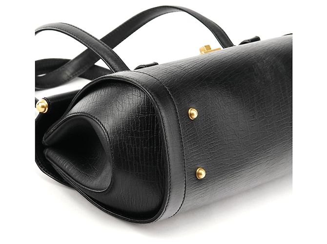 Gucci 114993 Borsa a spalla Bamboo Bullet in pelle nera - vista 8