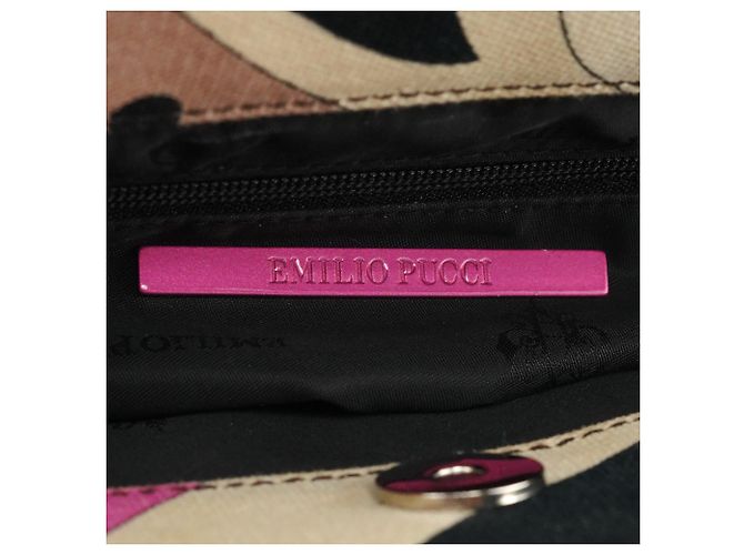 Emilio Pucci Multicolor rosa Canvas Floral Print Tote Bag - Ansicht 11