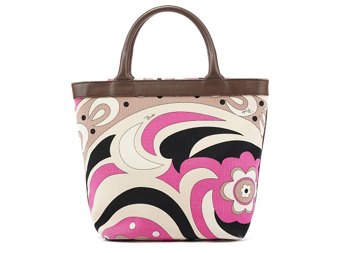 Emilio Pucci Multicolor rosa Canvas Floral Print Tote Bag - Ansicht 3