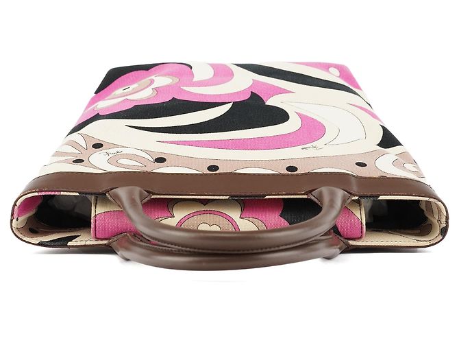 Emilio Pucci Multicolor rosa Canvas Floral Print Tote Bag - Ansicht 4
