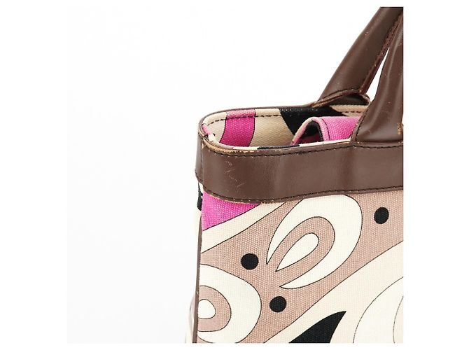 Emilio Pucci Multicolor rosa Canvas Floral Print Tote Bag - Ansicht 7