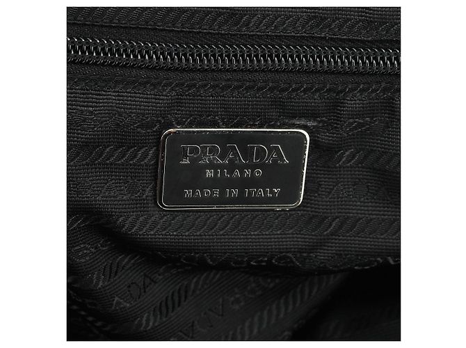 Prada Borsa Tote 1995 in nylon Tessuto Nappa nero - vista 11