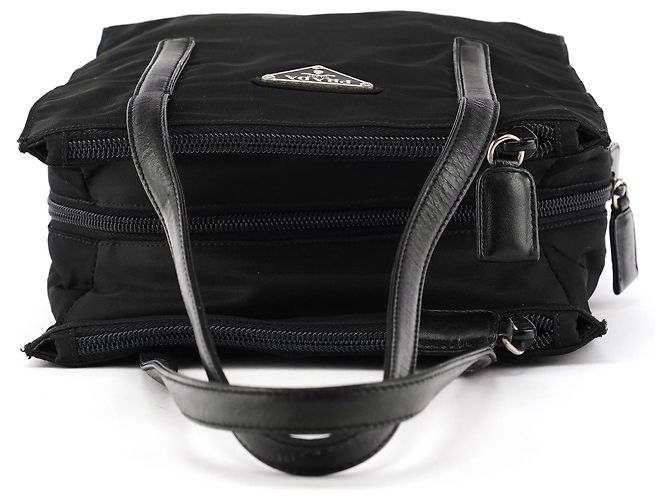 Prada Borsa Tote 1995 in nylon Tessuto Nappa nero - vista 4