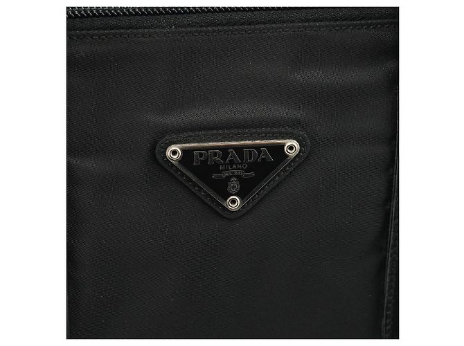 Prada Borsa Tote 1995 in nylon Tessuto Nappa nero - vista 6
