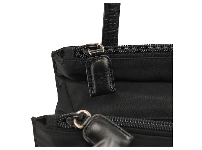 Prada Borsa Tote 1995 in nylon Tessuto Nappa nero - vista 7