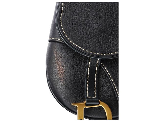 Dior Borsetta da vita Saddle in pelle di vitello nera - vista 8