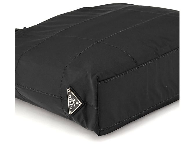 Prada Borsa Tote B9225 Black Tessuto Impuntu Nylon - vista 7