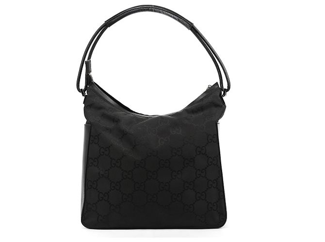Gucci 001 3766 Borsa a tracolla in nylon GG nero - vista 3