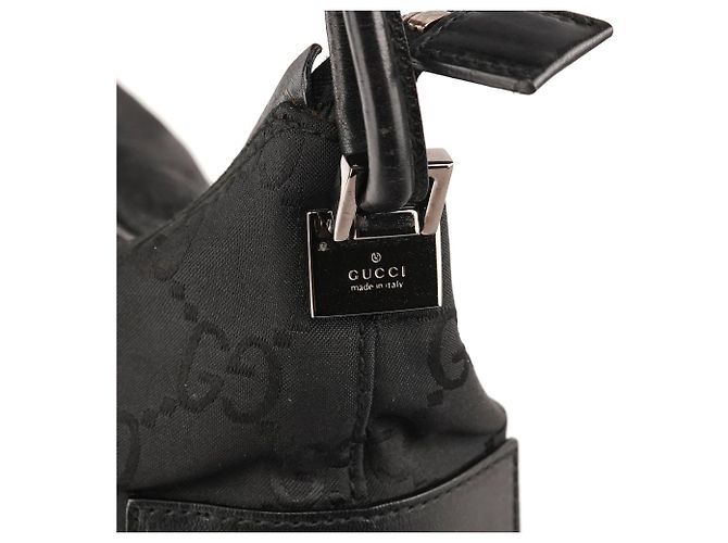 Gucci 001 3766 Borsa a tracolla in nylon GG nero - vista 6