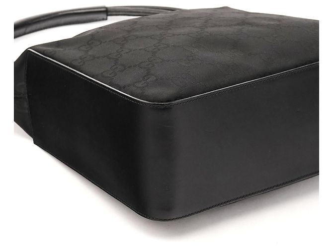 Gucci 001 3766 Borsa a tracolla in nylon GG nero - vista 8