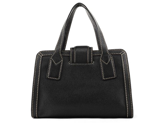 Marc Jacobs  mala de couro granulado preto com fivela - vista 3