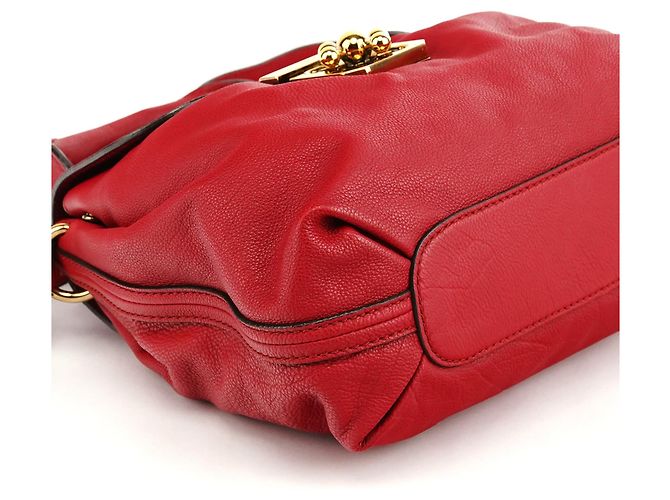 Chloé Borsa a tracolla 2-Way Elsie in pelle rossa - vista 10