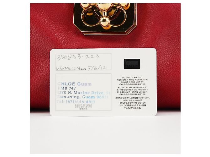 Chloé Borsa a tracolla 2-Way Elsie in pelle rossa - vista 12