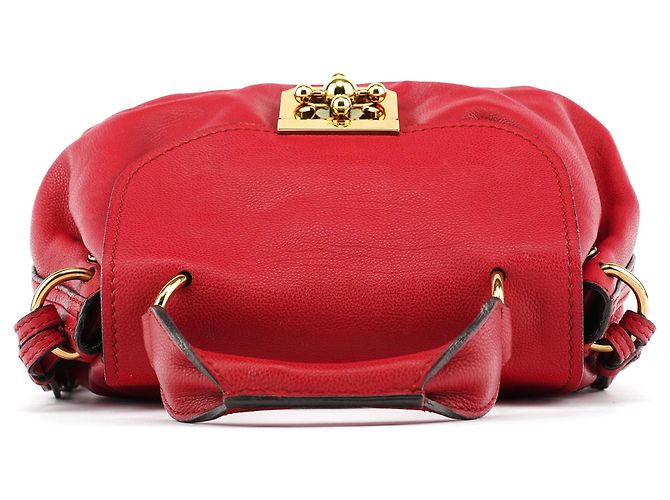 Chloé Borsa a tracolla 2-Way Elsie in pelle rossa - vista 4