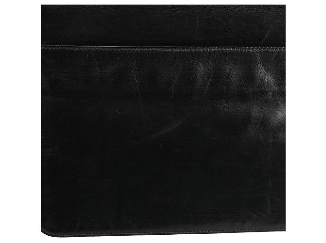 Prada Borsa a tracolla con patta B7417 in pelle nera - vista 11