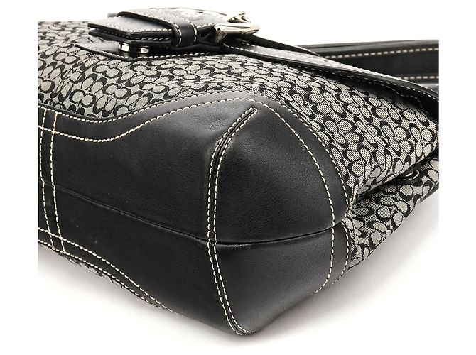 Coach Borsa Soho Top Handle Signature Grigia 6349 - vista 10