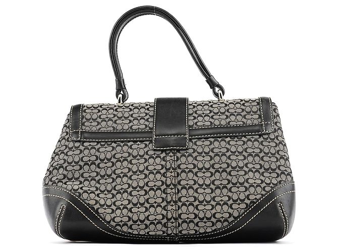 Coach Borsa Soho Top Handle Signature Grigia 6349 - vista 3