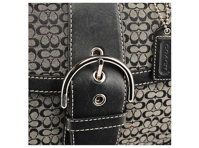 Coach Borsa Soho Top Handle Signature Grigia 6349 - vista 7