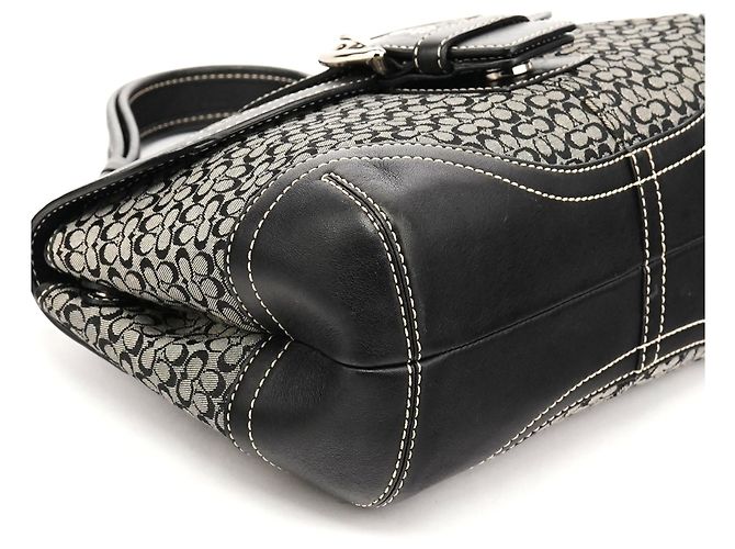 Coach Borsa Soho Top Handle Signature Grigia 6349 - vista 9